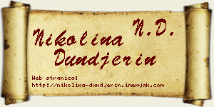 Nikolina Dunđerin vizit kartica